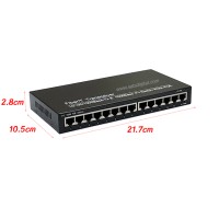 Gigabit PoE Switch 12 Port + 2 LAN GE Uplink