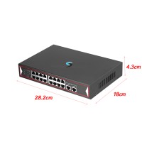 PoE Switch 16 Port 10/100 + 2GE + 1 SFP Uplink (small)