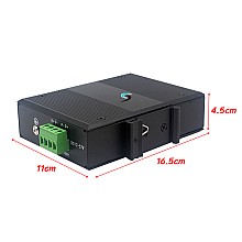 Gigabit Industrial PoE Switch 8 Port + 2GE + 2SC + IND Power