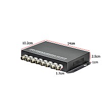 Fiber Optic Video Converter 8 Channel 720p