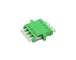 ตัวต่อหัวไฟเบอร์ LC-LC (APC) Quad SM GREEN