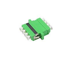 ตัวต่อหัวไฟเบอร์ LC-LC (APC) Quad SM GREEN