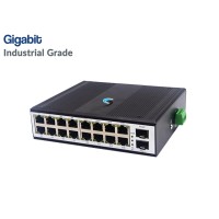 Gigabit Industrial Switch 16 Port + 2 SFP Uplink