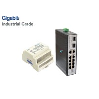 Gigabit Industrial Switch 10 Port + 2 SFP Uplink + IND Power