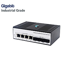 Gigabit Industrial Switch 4 Port LAN + 4 SFP Port
