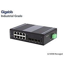 L2 Managed Gigabit Industrial Switch 8 Port + 4 SFP Port