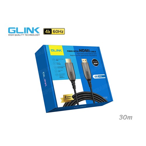 สาย HDMI ไฟเบอร์ออฟติก GLINK 4K@60Hz ยาว 30 เมตร