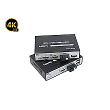 HDMI To Fiber Converter 4K + USB 20KM (Loop Out)