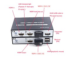HDMI To Fiber 1080p + USB 20KM (Loop Out)