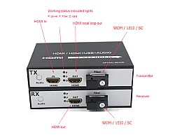HDMI To Fiber Converter 1080p 20KM (Loop Out)