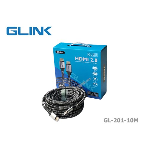 สาย HDMI GLINK รุ่น GL-201 เวอร์ชั่น 2.0 4K@60Hz ยาว 10 เมตร