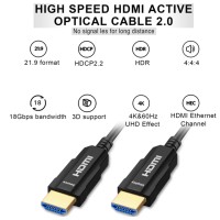 สาย HDMI ไฟเบอร์ออฟติก SGO 4K@60Hz ยาว 15 เมตร