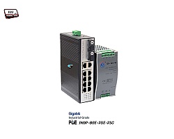 Gigabit Industrial PoE 8 Port + 2GE + 2SC + IND Power