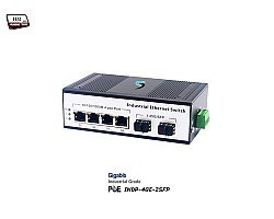 Gigabit Industrial PoE 4 Port + 2 SFP Uplink