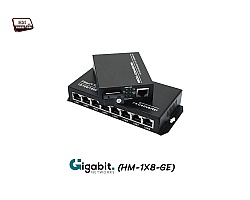 Gigabit Media Converter 1X8 Port SM BIDI 3KM