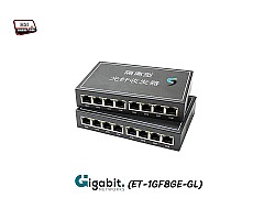 Gigabit Media Converter IN8 OUT8 VLAN Point To Point