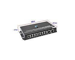 PCM Voice 4 Phone + 2 LAN 10/100 To Fiber Optic