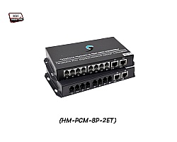PCM Voice 8 Phone + 2 LAN 10/100 To Fiber Optic