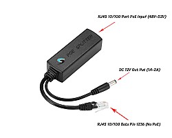 Active PoE Splitter 10/100M 48V To 12V