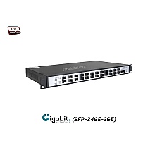 Gigabit FIBER SFP Switch 24 Port + 2 Gigabit Uplink