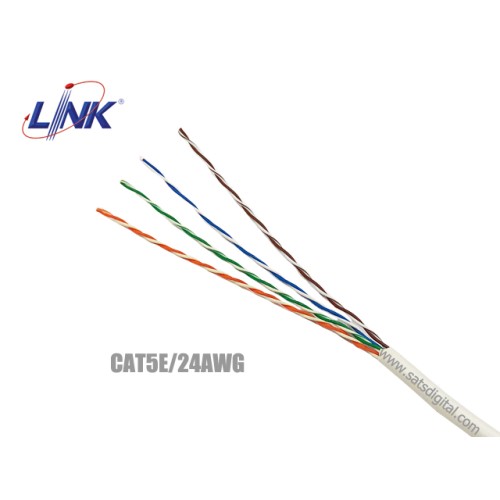 สายแลนภายใน Cat5E LINK สีขาว แบ่งขาย รุ่น US-9015LSZH-1