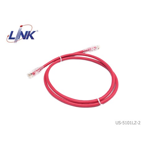 สายแลน Cat6 สำเร็จรูปสีแดง LINK รุ่น US-5101LZ-2 ยาว 1 เมตร