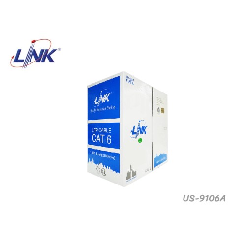 สายแลนภายใน Cat6 LINK รุ่น US-9106A กล่อง 305 เมตร