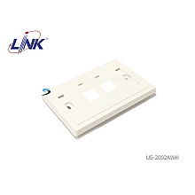 LINK หน้ากากบล็อก 2X4 แลน 2 ช่อง รุ่น US-2002AWH