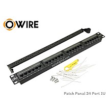 Patch Panel Cat6 Owire 1U ขนาด 24 Port