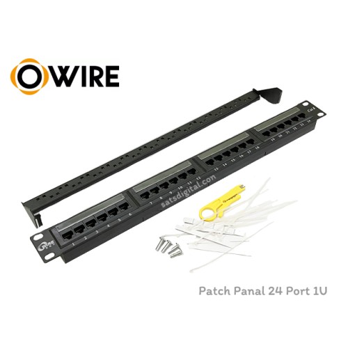 Patch Panel Cat6 Owire 1U ขนาด 24 Port