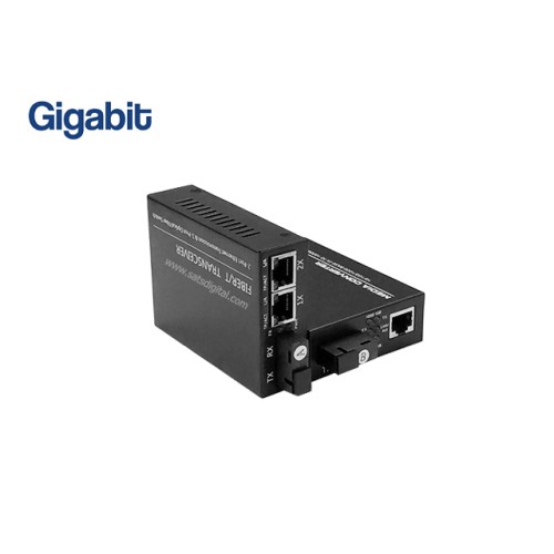 Gigabit Media Converter 1X2 Port SM BIDI 3KM