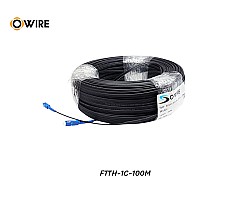 สายไฟเบอร์ออฟติก 1 Core SM เข้าหัว SC/UPC ยาว 100 เมตร