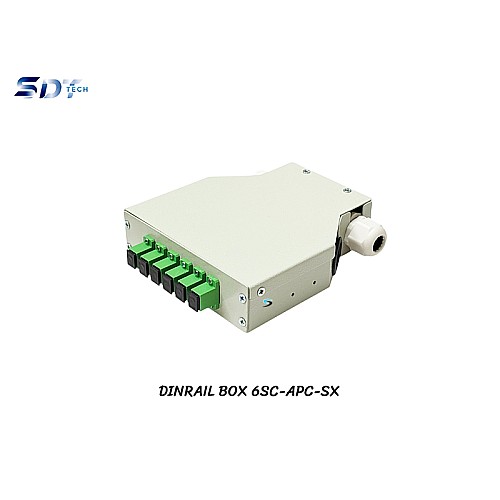 DIN Rail Terminal Box SC/APC Indoor 6 Core