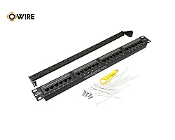 Patch Panel Cat6 Owire 1U ขนาด 24 Port
