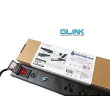 ปลั๊กไฟรางสำหรับตู้แร็ค 6 ช่อง GLINK รุ่น GPDU-07K