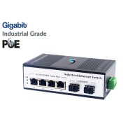 Gigabit Industrial PoE Switch 4 Port + 2 SFP Uplink