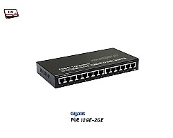 Gigabit PoE Switch 12 Port + 2 LAN GE Uplink
