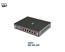 Gigabit PoE Switch 4 Port + 2 LAN GE Uplink