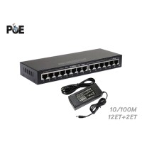 PoE Switch 12 Port 10/100 + 2 LAN FE Uplink