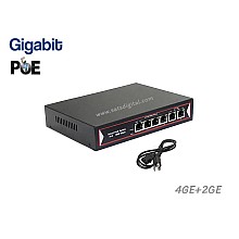 Gigabit PoE Switch VLAN 4 Port + 2 LAN GE Uplink