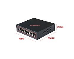PoE Switch 4 Port 10/100 + 2 LAN FE Uplink