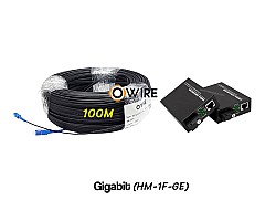 สายไฟเบอร์ออฟติก 1 Core 100 เมตร + Media BIDI 1G