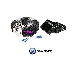 สายไฟเบอร์ออฟติก 2 Core 100 เมตร + Media DX 10/100