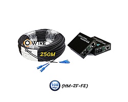 สายไฟเบอร์ออฟติก 2 Core 250 เมตร + Media DX 10/100