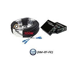 สายไฟเบอร์ออฟติก 2 Core 300 เมตร + Media DX 10/100