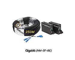 สายไฟเบอร์ออฟติก 2 Core 250 เมตร + Media DX 1G