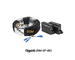 สายไฟเบอร์ออฟติก 2 Core 50 เมตร + Media DX 1G