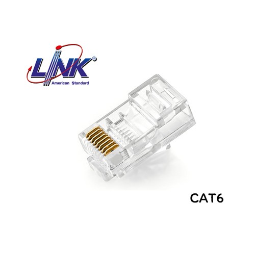 LINK หัวแลน CAT6 รุ่น US-1002 / UTP / 50u" แพ็ค 10 ตัว 