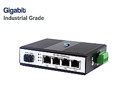 Gigabit Industrial Switch 4 Port + 1 SFP Uplink