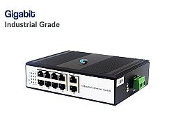 Gigabit Industrial Switch 8 Port + 2 LAN GE Uplink